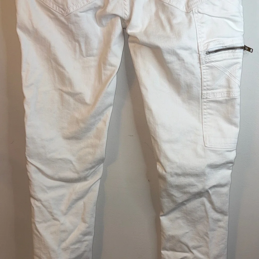 Black Premium Men's White Skinny Flex Jeans Size 32 / 34 #115 🏷️ - Picture 12 of 16